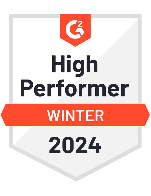 G2 High Performer Badge Winter 2024