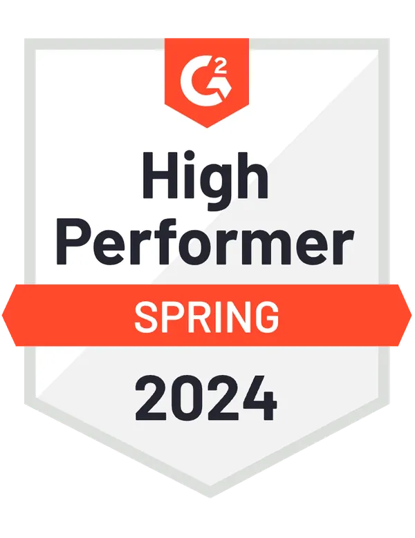 G2 High Performer Badge Spring 2024