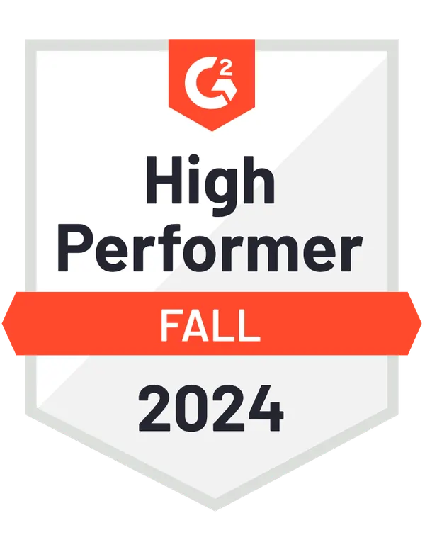 G2 High Performer Badge Fall 2024