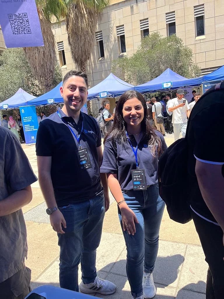 Logisoft colleagues at a careers event