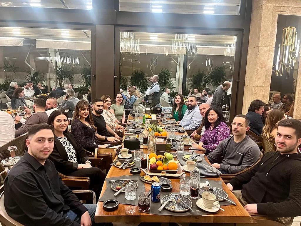 Logisoft team gathered for dinner