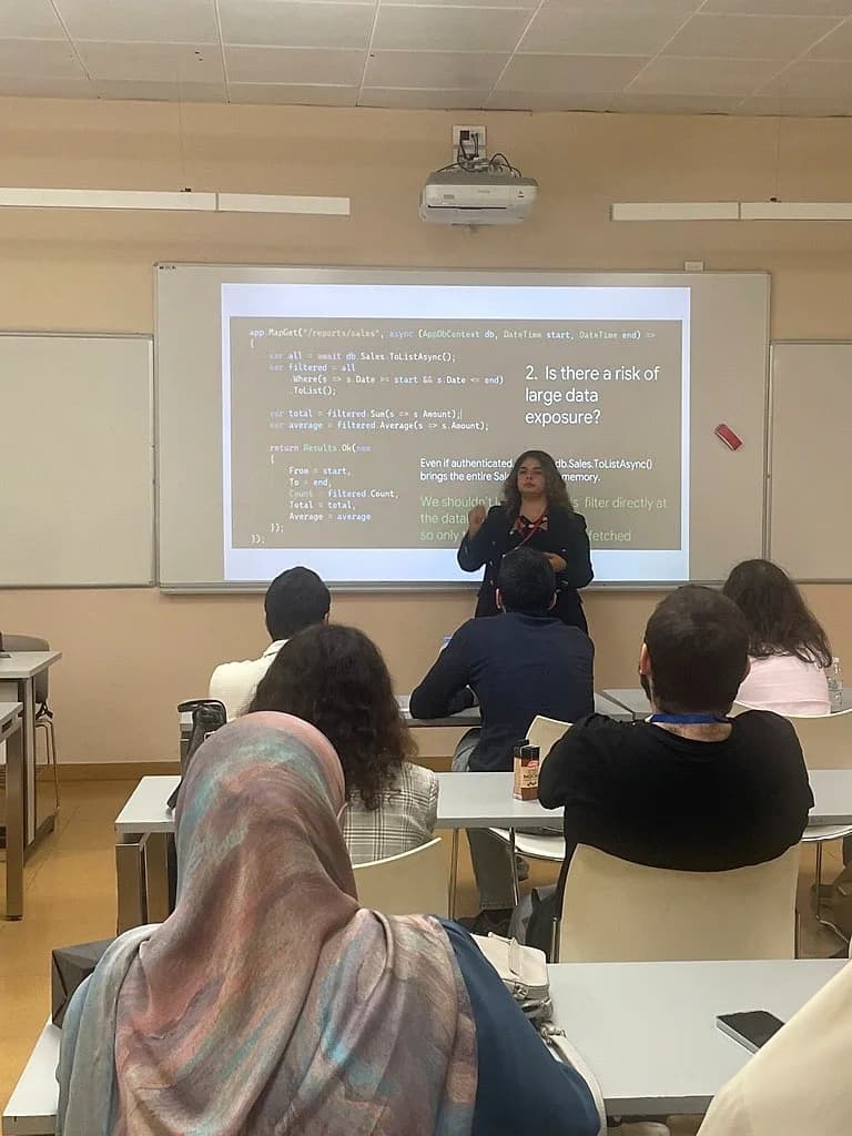 Logisoft running a session for computer science students