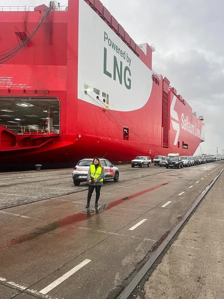 RoRo vessel at the quay during a customer site visit