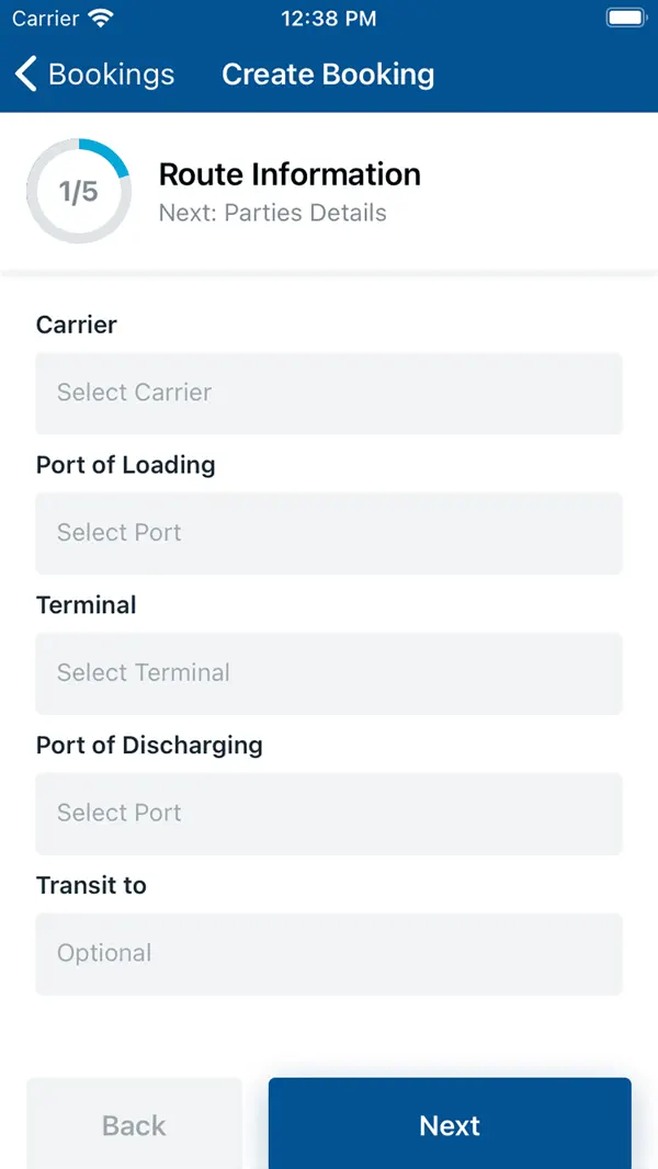 Global Kings Logistics mobile app shipment view